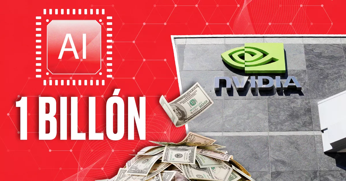 Nvidia vale 1 billón de dólares, gracias a la IA