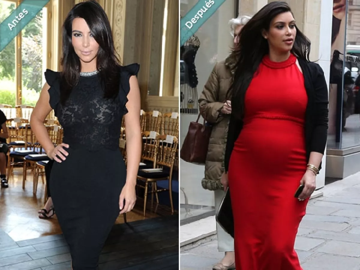 La figura de Kim ha cambiado como la de cualquier otra embarazada, pero por ser persona pública ella se ha preocupado bastante por su imagen.