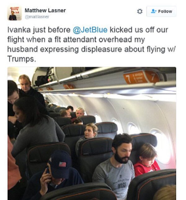 Tuit contra jetblue e ivanka