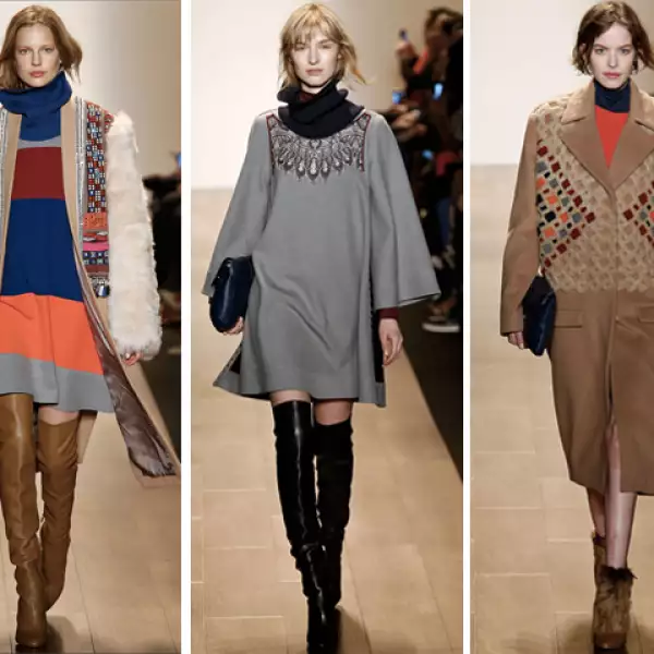 Esta nueva mezcla tiene elementos folk, como bordados y mezcla de diferentes tipos de piel.