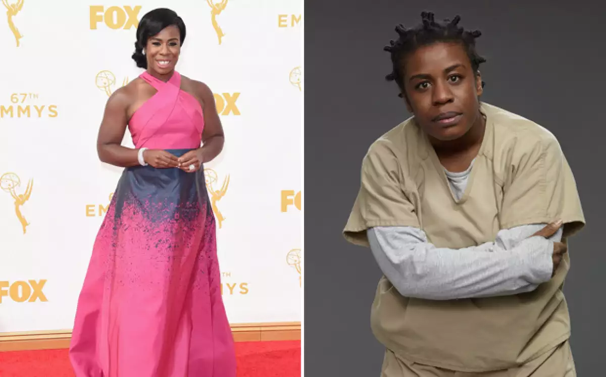 Uzo Aduba, muy guapa en la red carpet de los Emmy.