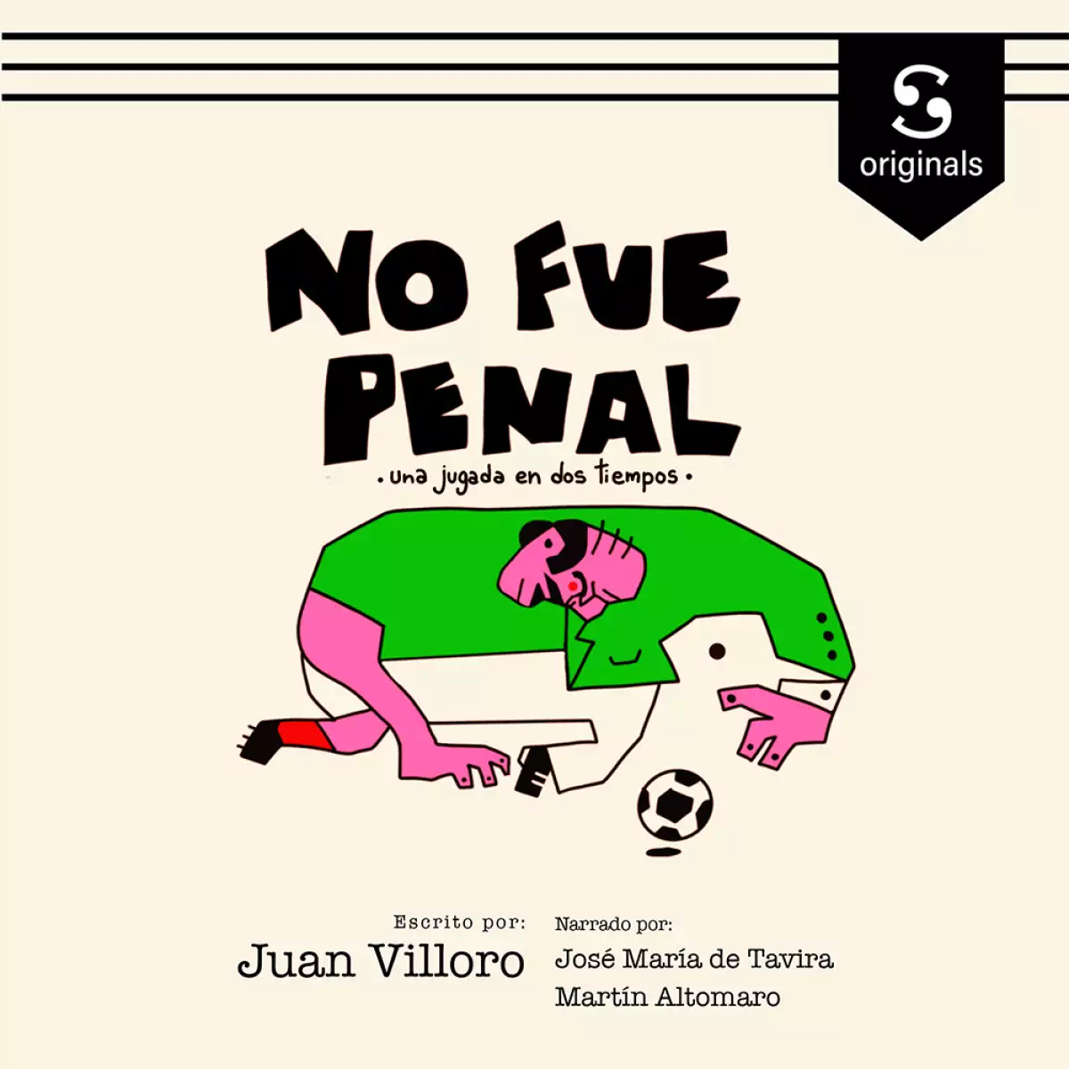 'No fue penal' audiolibro de Juan Villoro narrado por José María de Tavira y Martín Altomaro