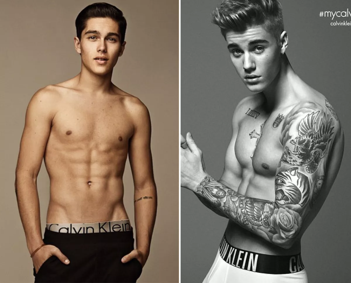 ¿Coincidencia? Sergio Mayer Mori y Justin Bieber posan en sus Calvins.