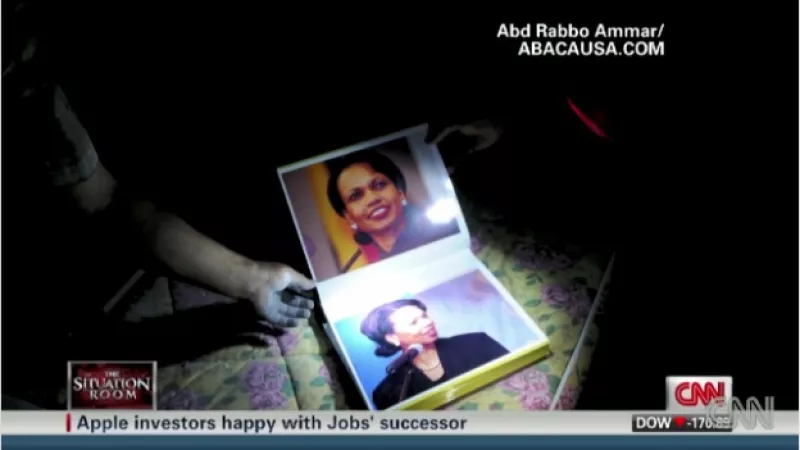 condoleezza rice en complejo de Gadhafi