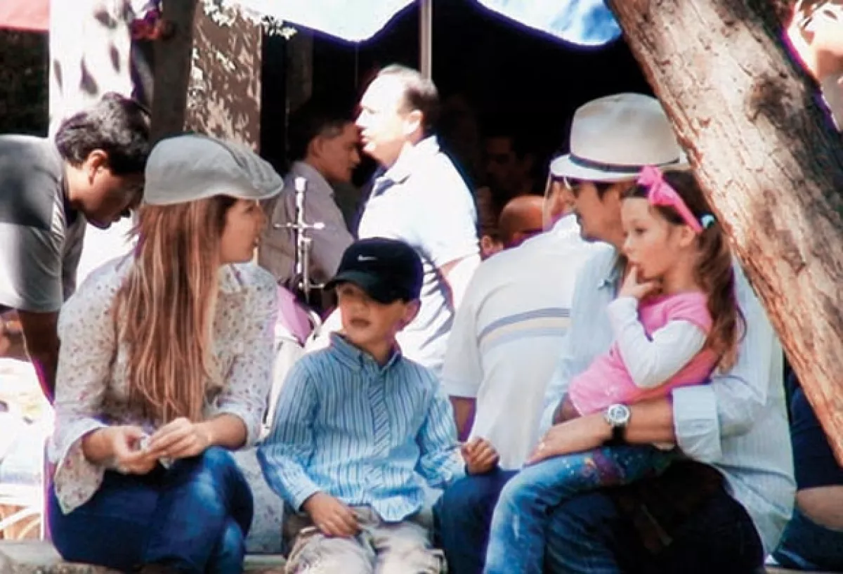 LOS MELLIZOS. Damián y Roberta, de siete años, fruto de su relación con Vicky Díaz.