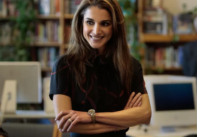 Jordan's Queen Rania Visits Harlem Girls School