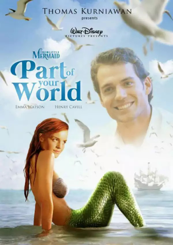 Emma Watson como La Sirenita.