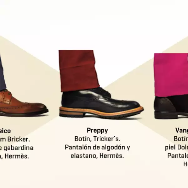 Los botines bostonianos con agujetas son prendas casuales, pero puedes convertirlos en calzado formal si agregas un pantalón de vestir con valenciana. El material, el color y el grosor de la suela del zapato determinarán el grado de formalidad del outfit.