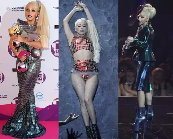 Lady Gaga se cambió varias veces de vestuario.
