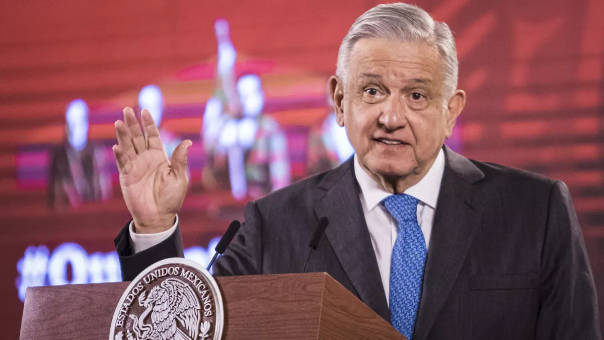 El Presidente Andrés Manuel López Obrador, en la tradicional conferencia de cada mañana.