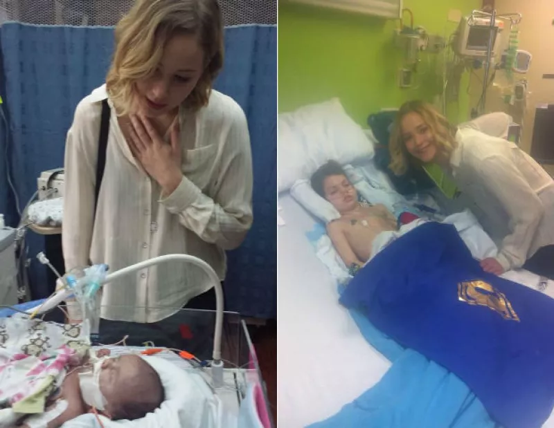 La actriz mostró su lado más humanitario al hacer una visita en perfil bajo a un hospital en Kentucky, donde alegró el día a los pequeños que no pudieron tener una Navidad en casa.