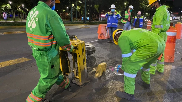Avance de la ciclovía de Insurgentes