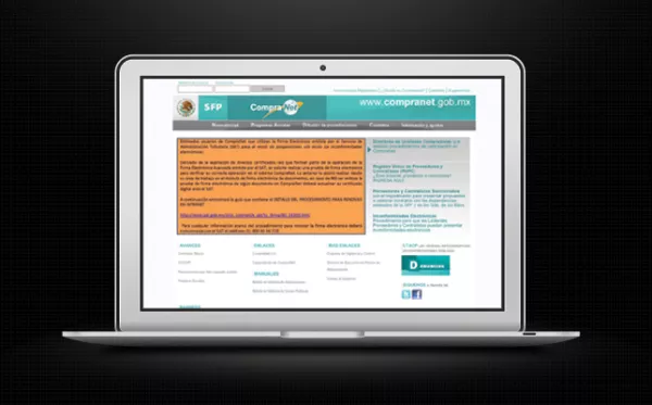 Compranet vuelve tras 16 dias suspendido