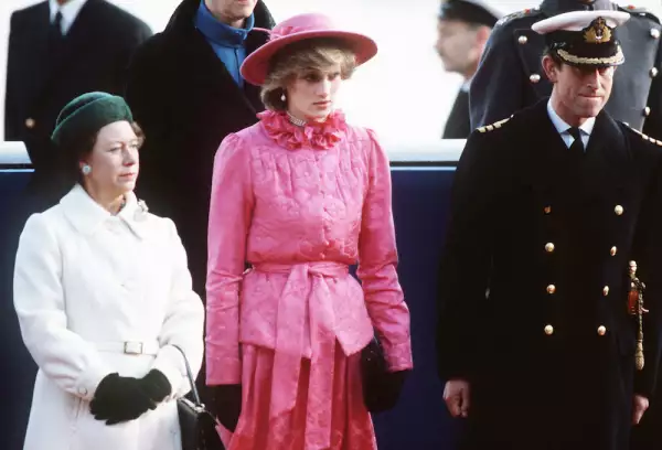 Princesa Margarita, Diana de Gales y príncipe Carlos