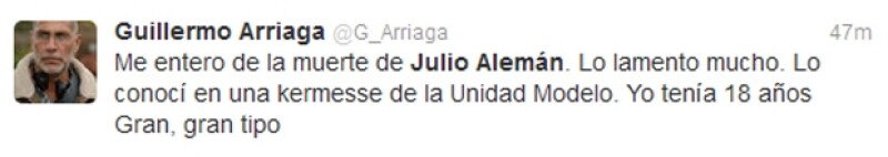 El productor de cine conoció a Julio Alemán cuando tenía 18 años.