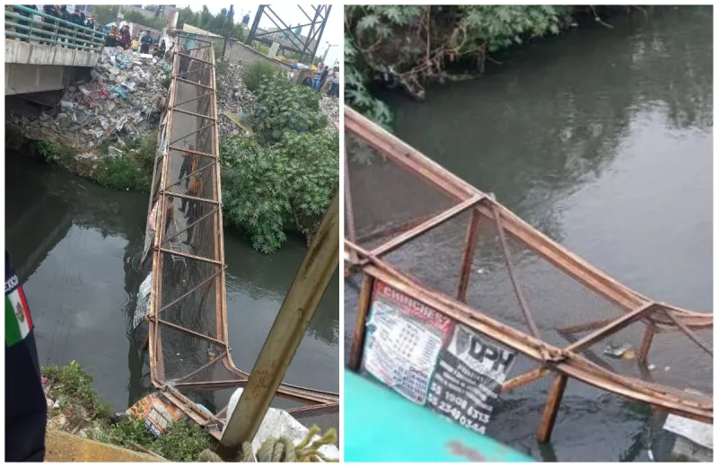 Copalsa puente peatonal en el Edomex