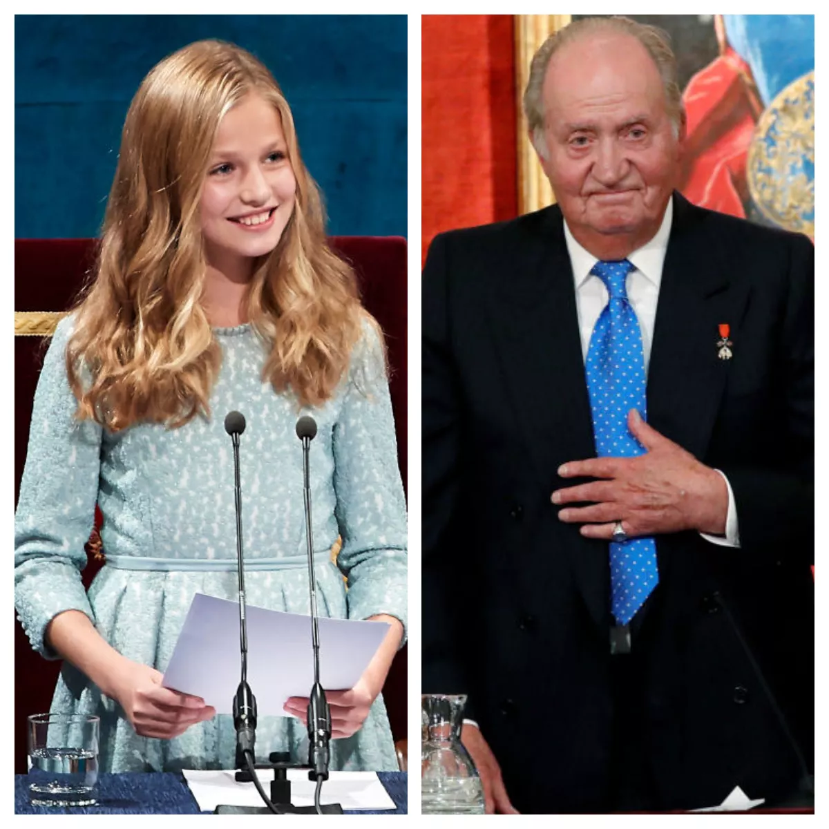 Princesa Leonor y el rey Juan Carlos