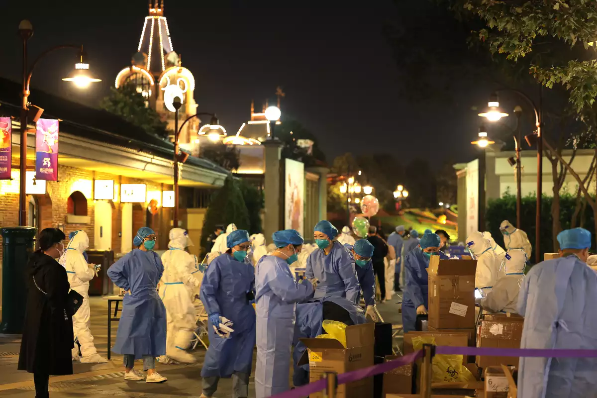 Disneyland Shanghái confinado. 