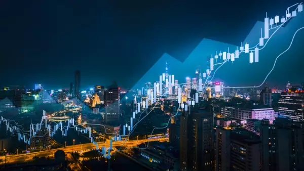 Background stock market and finance economy - Shanghai