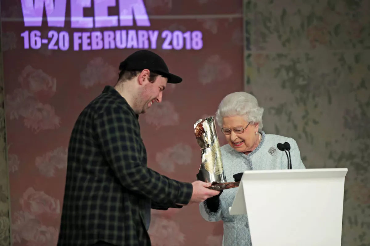 The Queen Presents The Inaugural Queen Elizabeth II Award For British Design At London Fashion Week