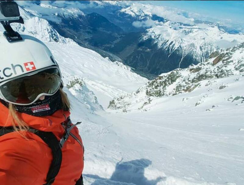 Estelle se encontraba filmando una película en las montañas de Suiza.