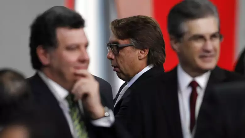 El presidente de Grupo Televisa, Emilio Azcárraga Jean, también estuvo en la ceremonia realizada en Palacio Nacional.