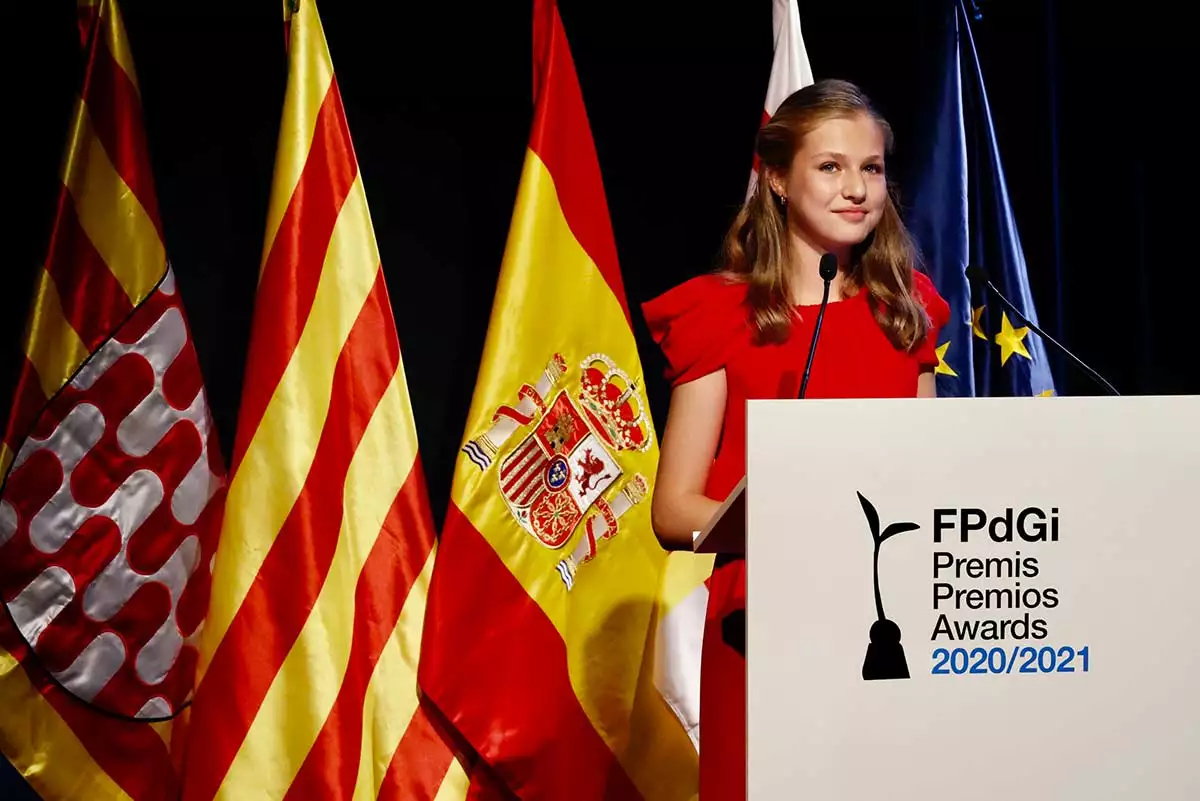 Leonor de España en los Premios Princesa de Girona 2020/2021.