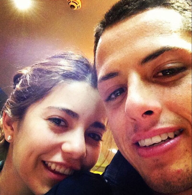 Javier 'Chicharito' Hernández y Leticia Sahagún