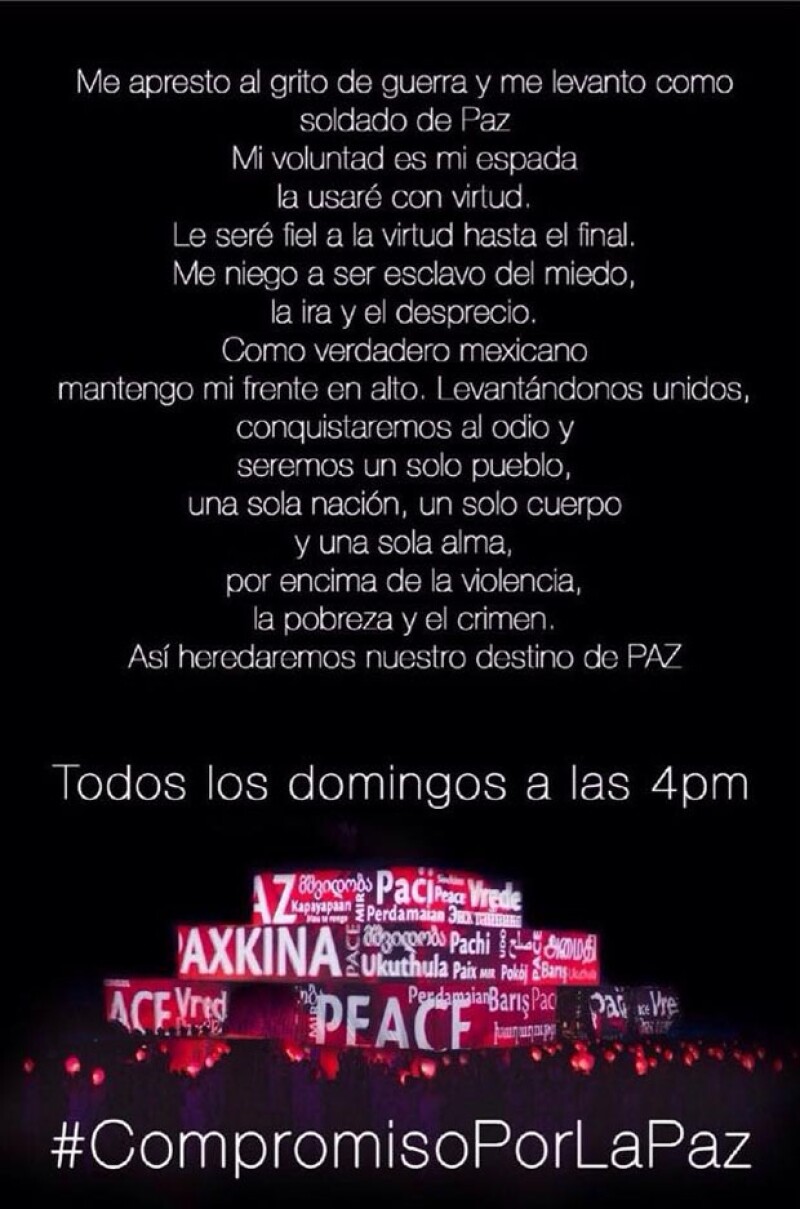 Este es el compromiso que el hijo del político dijo, realizará cada domingo a las cuatro de la tarde.
