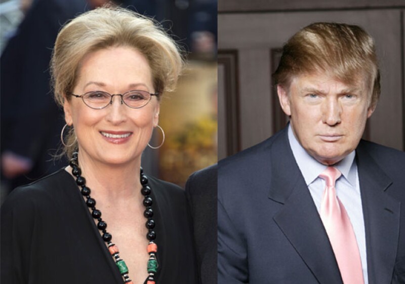 La actriz se personificó como el candidato republicano en un falso debate con Christine Baranski actuando como Hillary Clinton.
