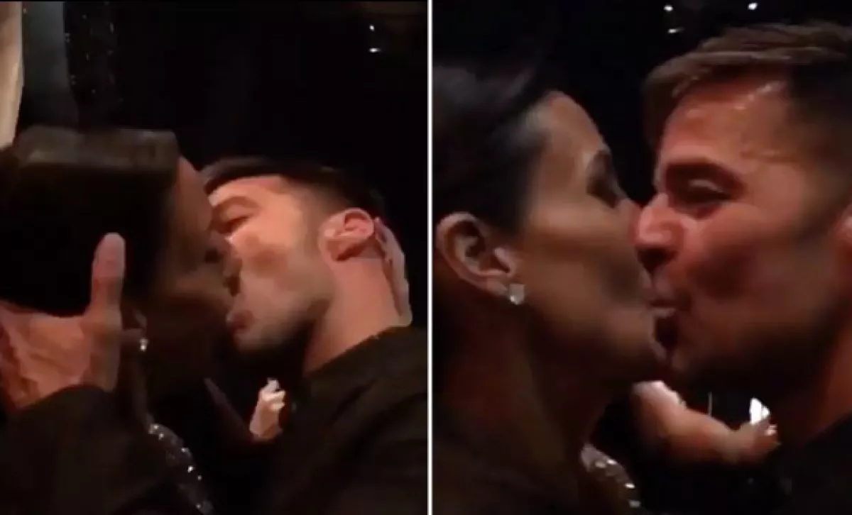 La afortunada ganadora obtuvo un beso de Ricky.