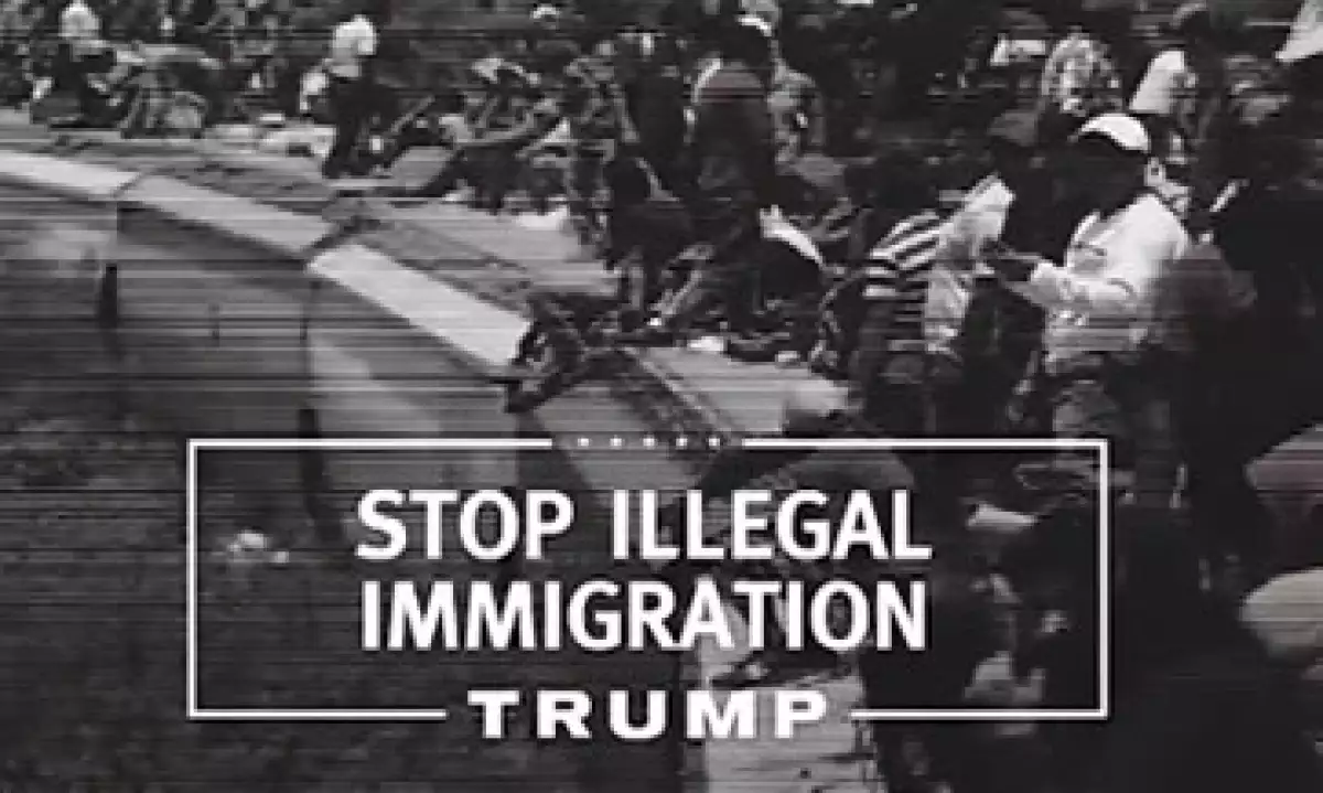 El paso de inmigrantes de México a EU aparece en el spot de Donald Trump. (Foto: Donaldjtrump.com)