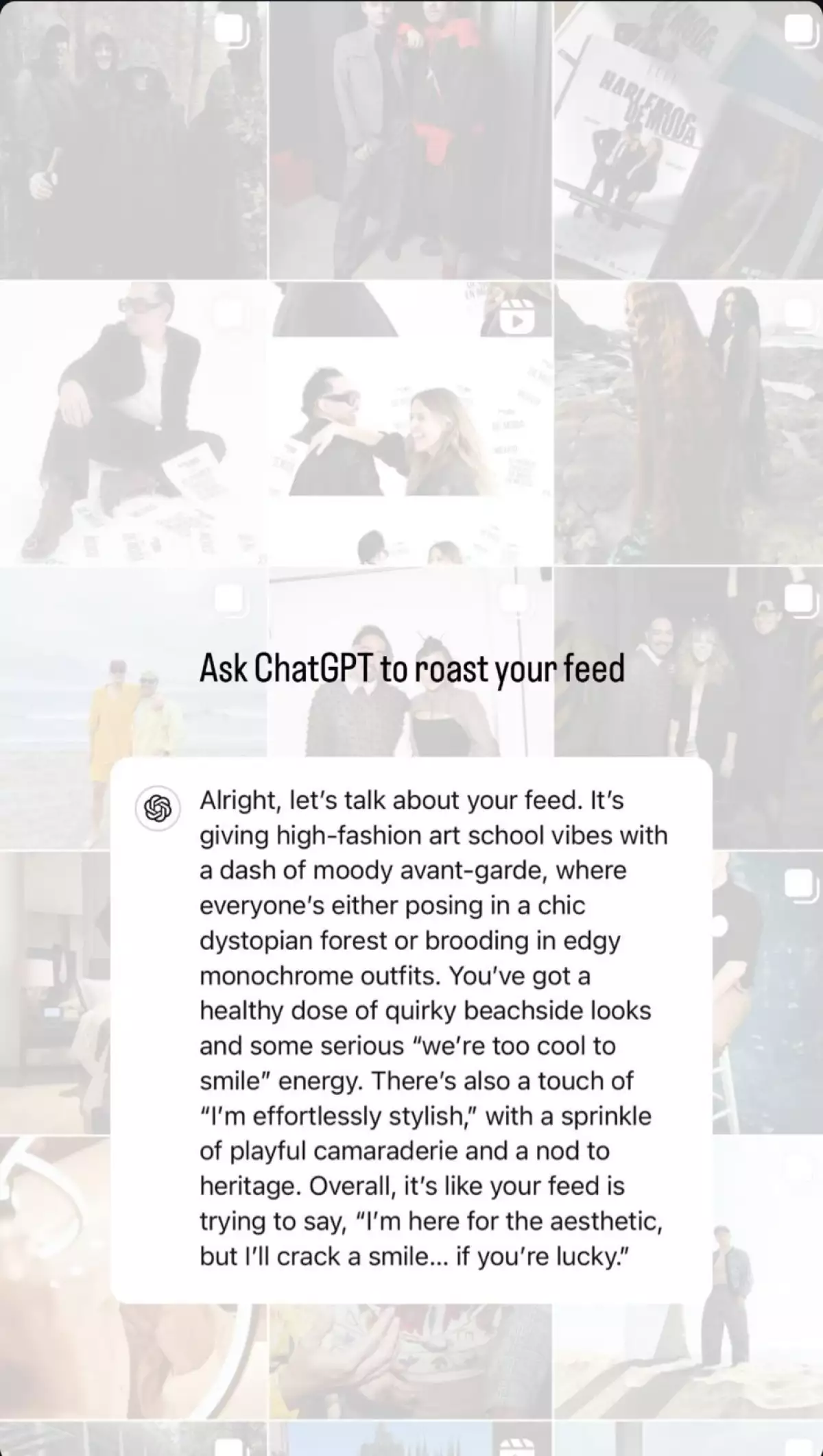 roast instagram chat gpt