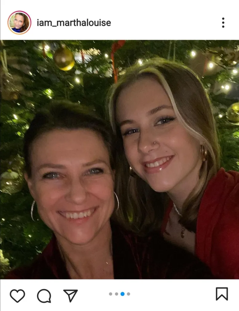 Marta Luisa de Noruega y su hija Leah