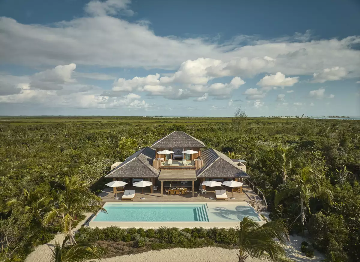 Photos aereal view Como Parrot Cay