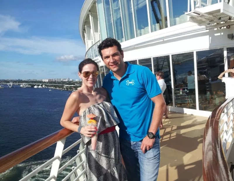 Para festejar esta fecha tan importante, la conductora y el empresario Martín Fuentes emprendieron una travesía en el Allure of the seas.