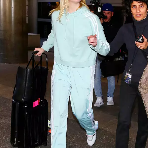 Elle Fanning at LAX International Airport, Los Angeles, USA - 21 Feb 2018