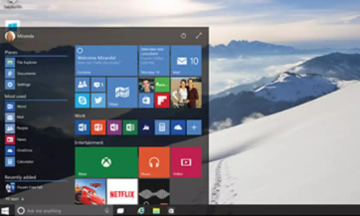 Microsoft revivió el Menú de Inicio en Windows 10. (Foto: Cortesía Microsoft)