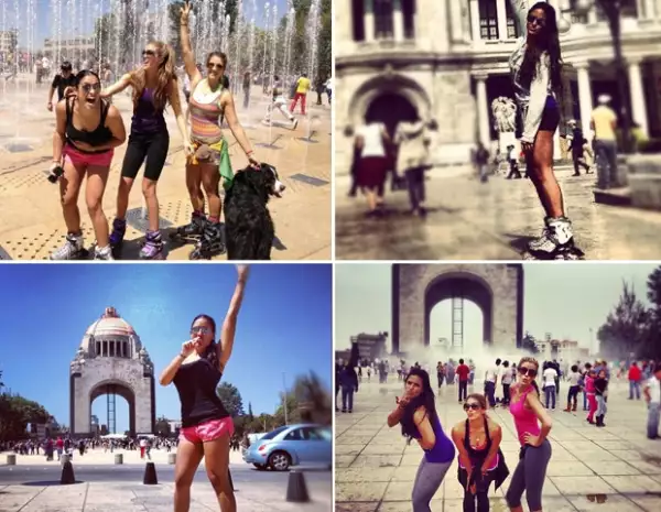 El monumento a la Revolución, el Palacio de Bellas Artes y el Ángel de la Independencia son algunos de los sitios que las Rojo de la Vega recorren sus fines de semana.