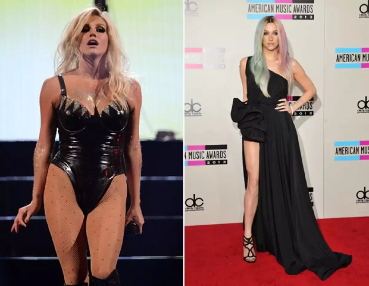 Kesha tiene un cuerpo de "triángulo invertido" lo que significa que su torso es más ancho que sus caderas.