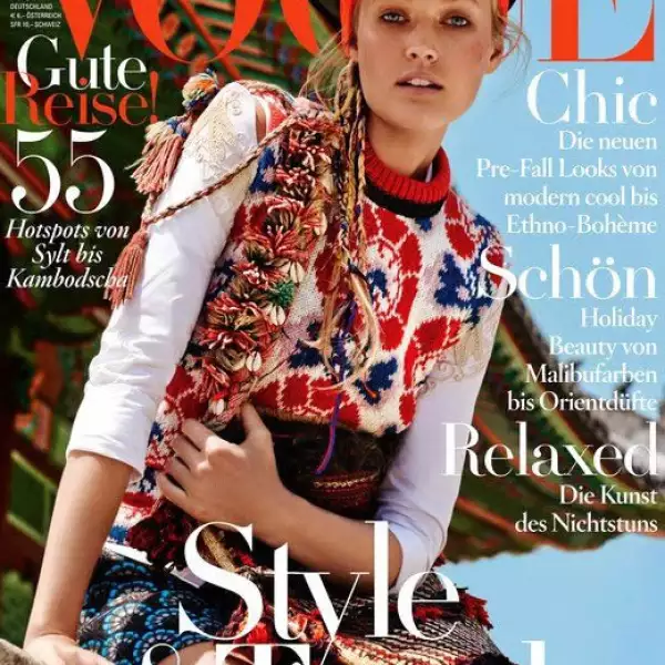 Toni Garrn posa para Giampaolo Sgura en la portada de Vogue Alemania.