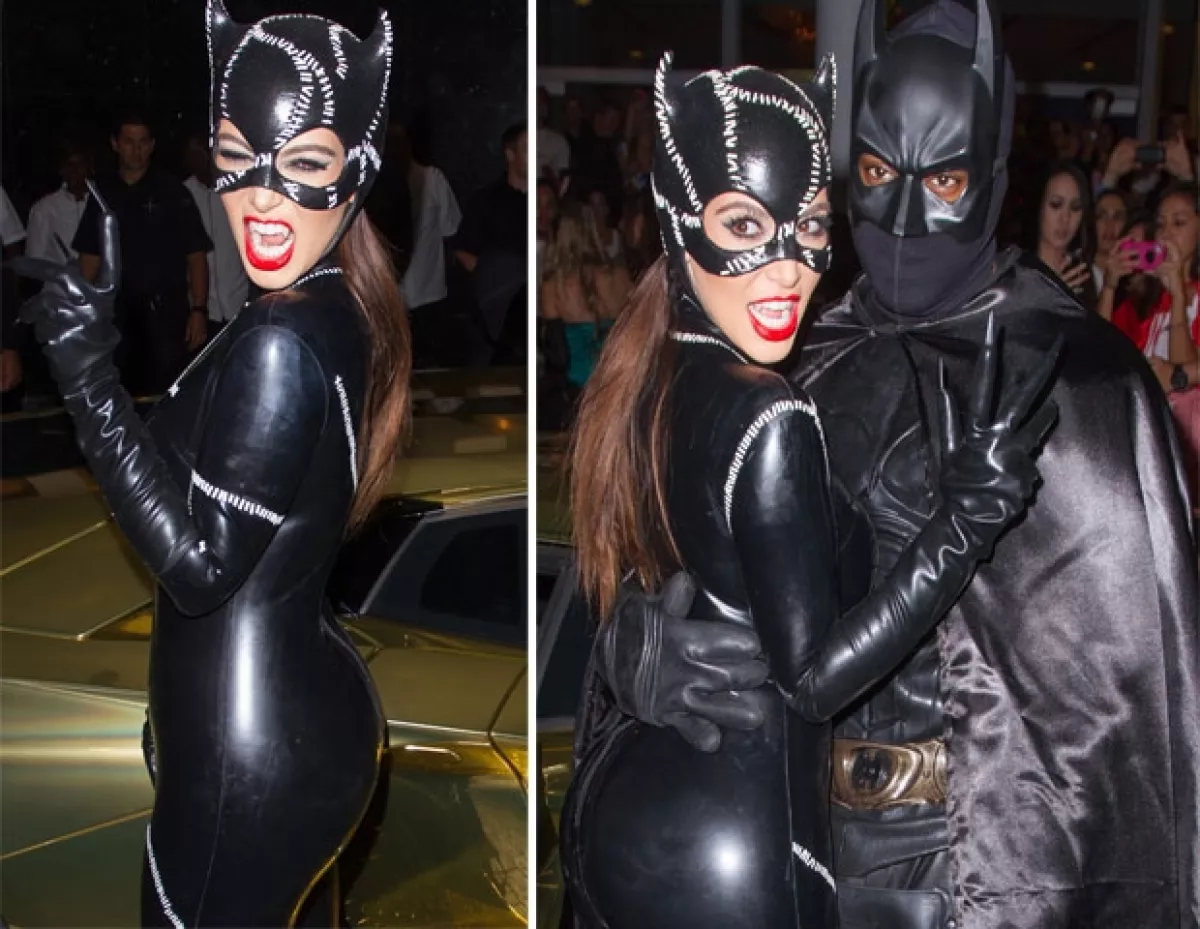 Kim y Kanye se vistieron de super héroes.