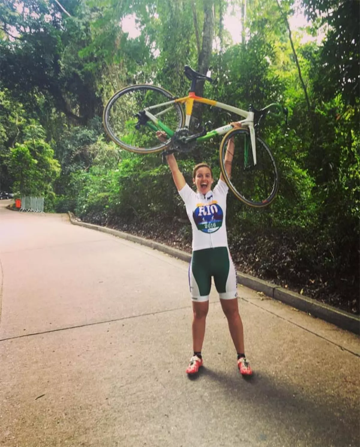 Con esta foto celebró haber fnalizado el reto #RideToRio.