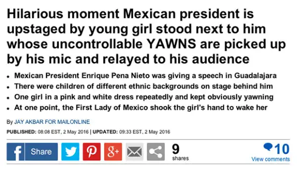 El Daily Mail retomó la noticia que se hizo viral en redes sociales.