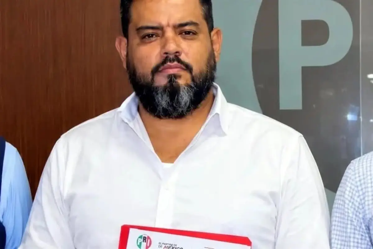 Zenón Juárez Hernández, dirigente del PRI en el municipio de Tetecala, en una foto de 2025, cuando tomó protesta como subsecretario de organización del PRI en Morelos.