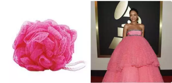 Un material muy interesante fue la elección para hacer el vestido.