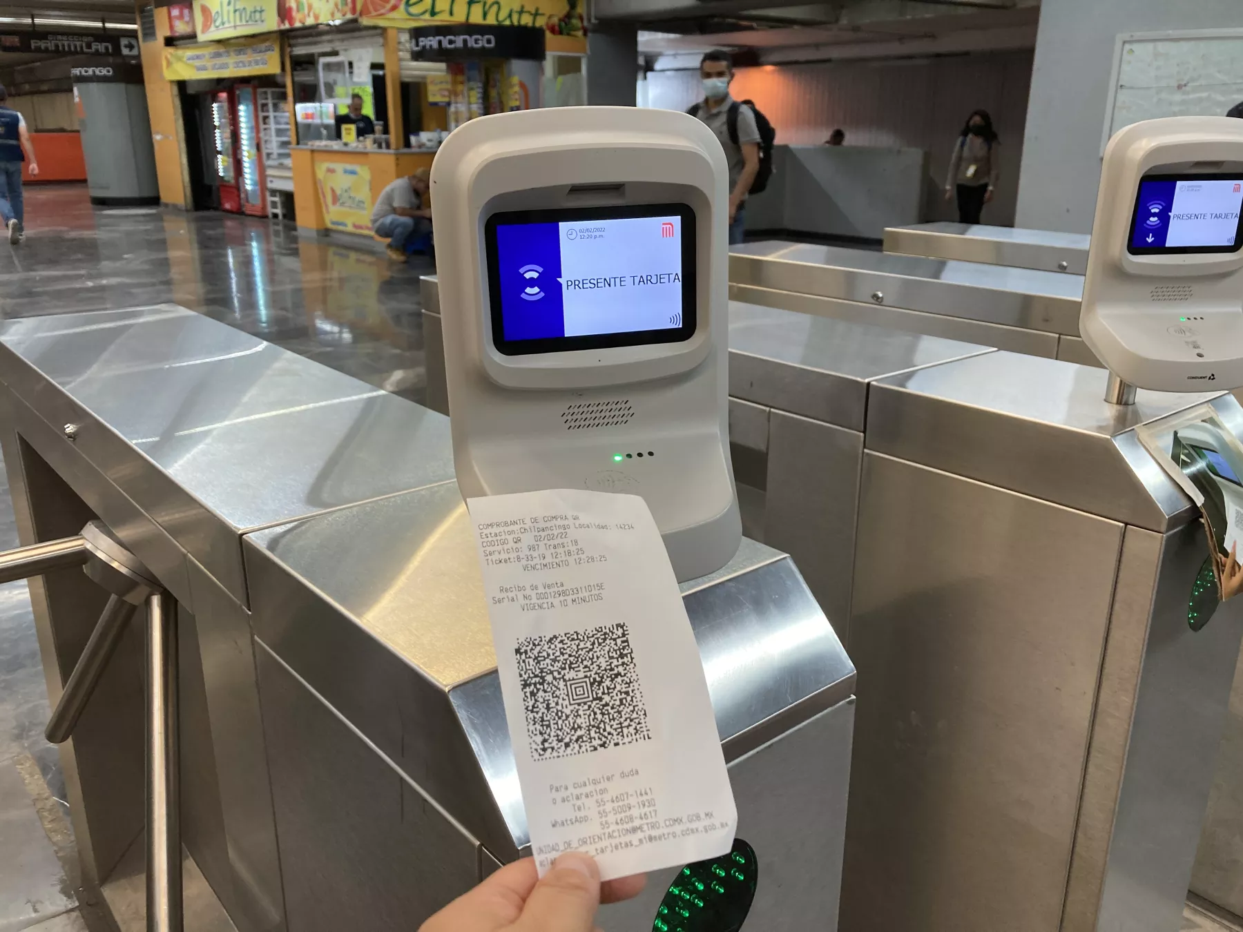 Código QR en el metro 