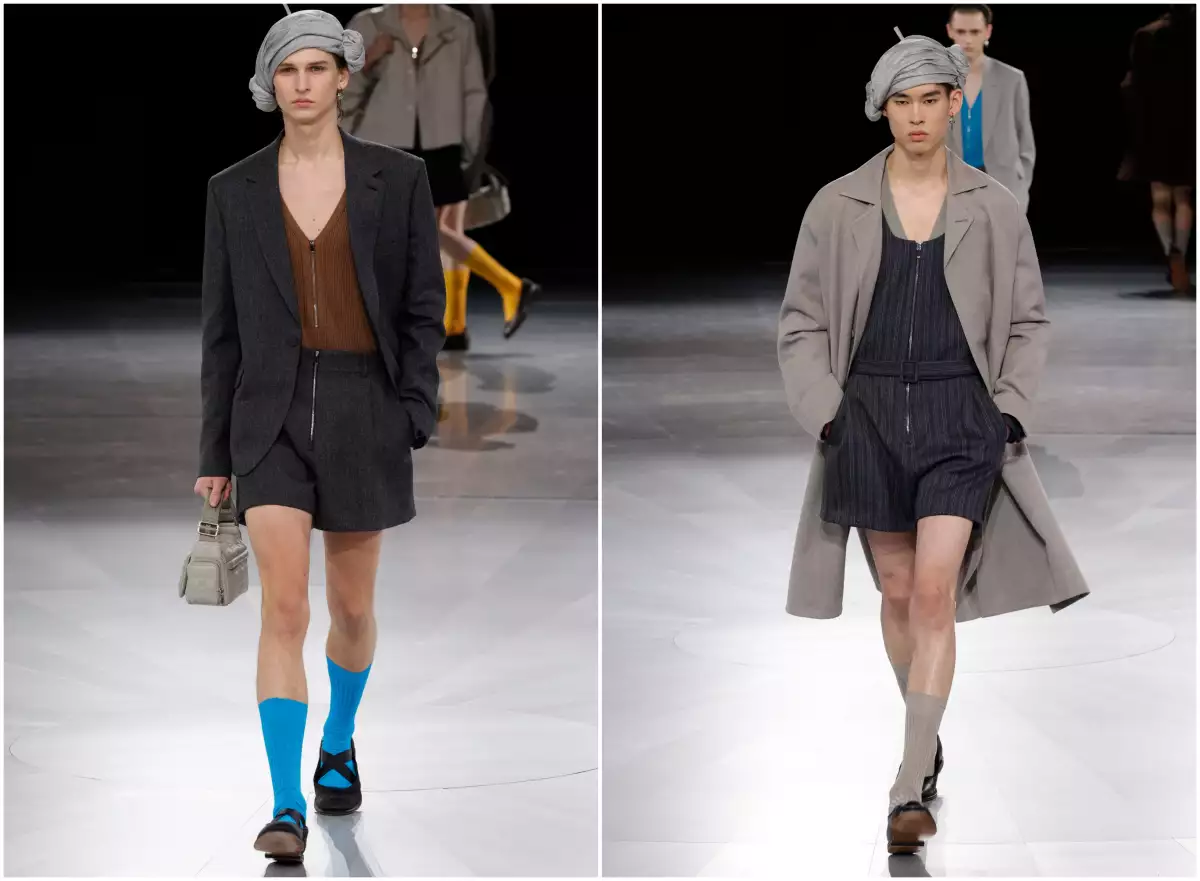 Los tonos vuelven a ser muy terrenales: chocolate, beige, gris, negro y marino. (Modelos de Dior)