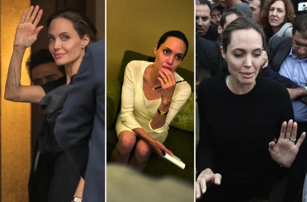 Angelina no solo tiene un aspecto ultra delgado, sino también demacrado.