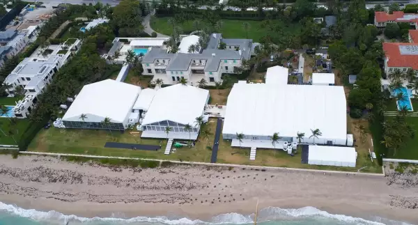 Brooklyn Beckham and Nicole Peltz wedding preparations are underway at the Pelts family mansion in Palm Beach, Florida, USA - 07 Apr 2022